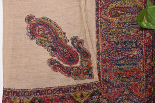 Paisley Design|Paisley Dark Border Pashmina Shawl