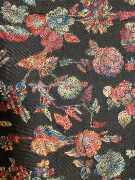 Floral Design| Floral Black Pattern Shawl