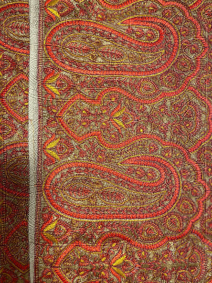 Border embroidery design |Beige Red Border