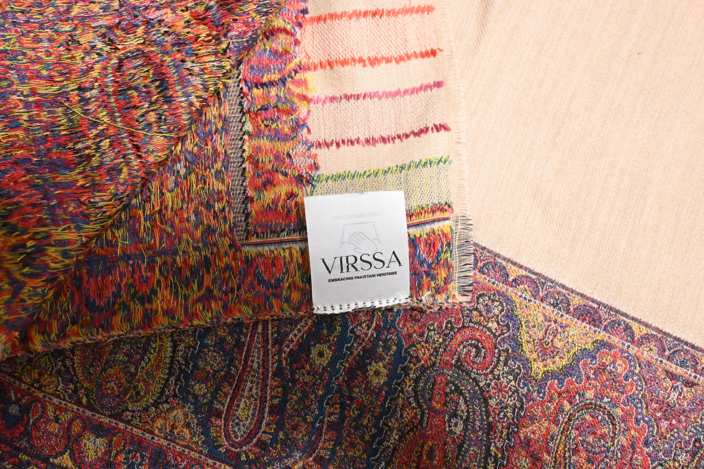 Paisley Design|Paisley Dark Border Pashmina Shawl