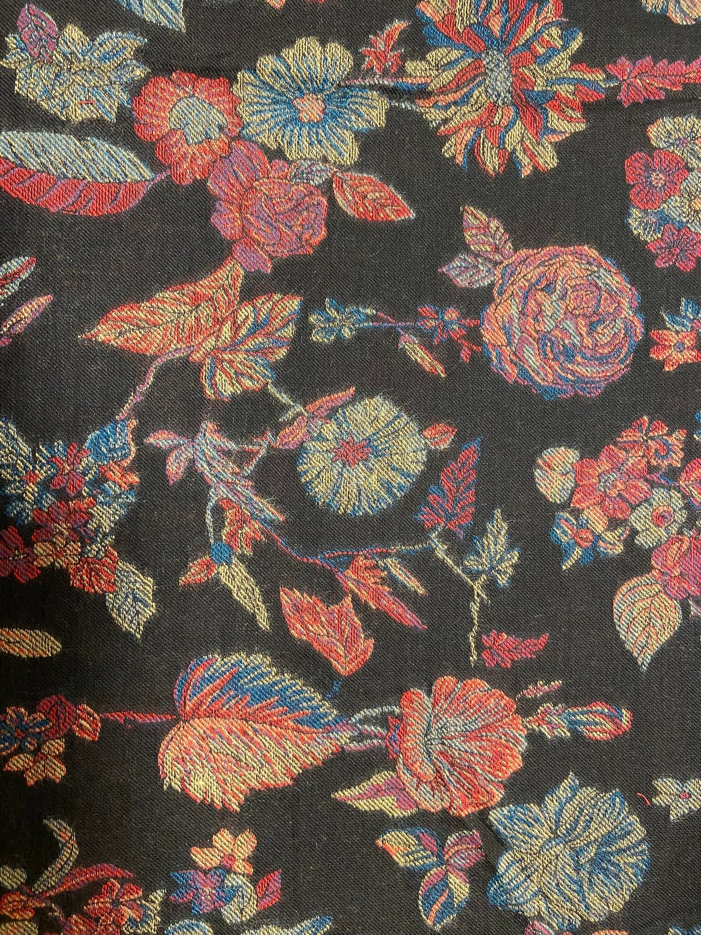 Floral Design| Floral Black Pattern Shawl