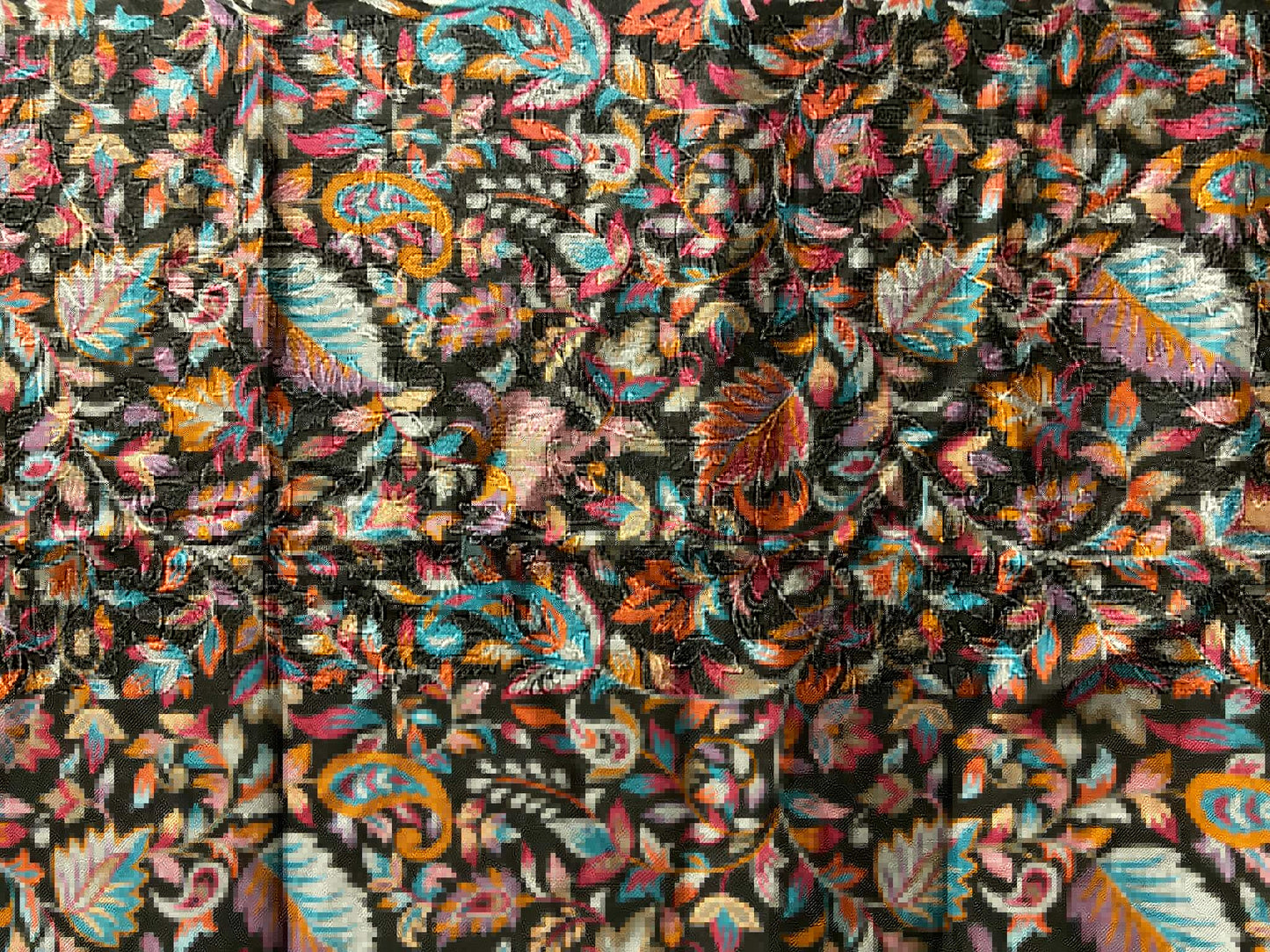 Floral Design |Floral Blue Leaf Shawl