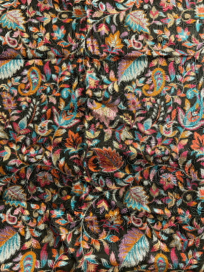 Floral Design |Floral Blue Leaf Shawl