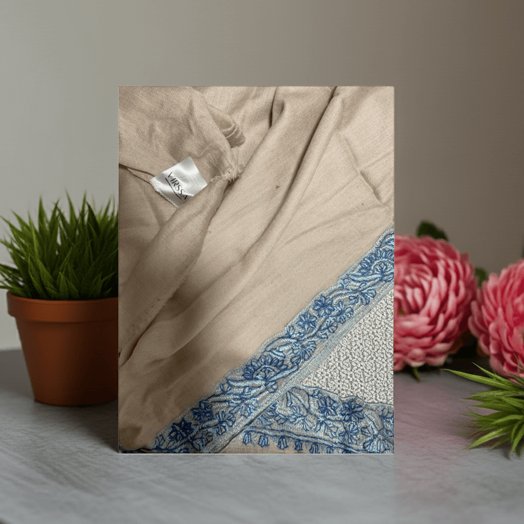 Border Embroidery Design | Beige Blue Order